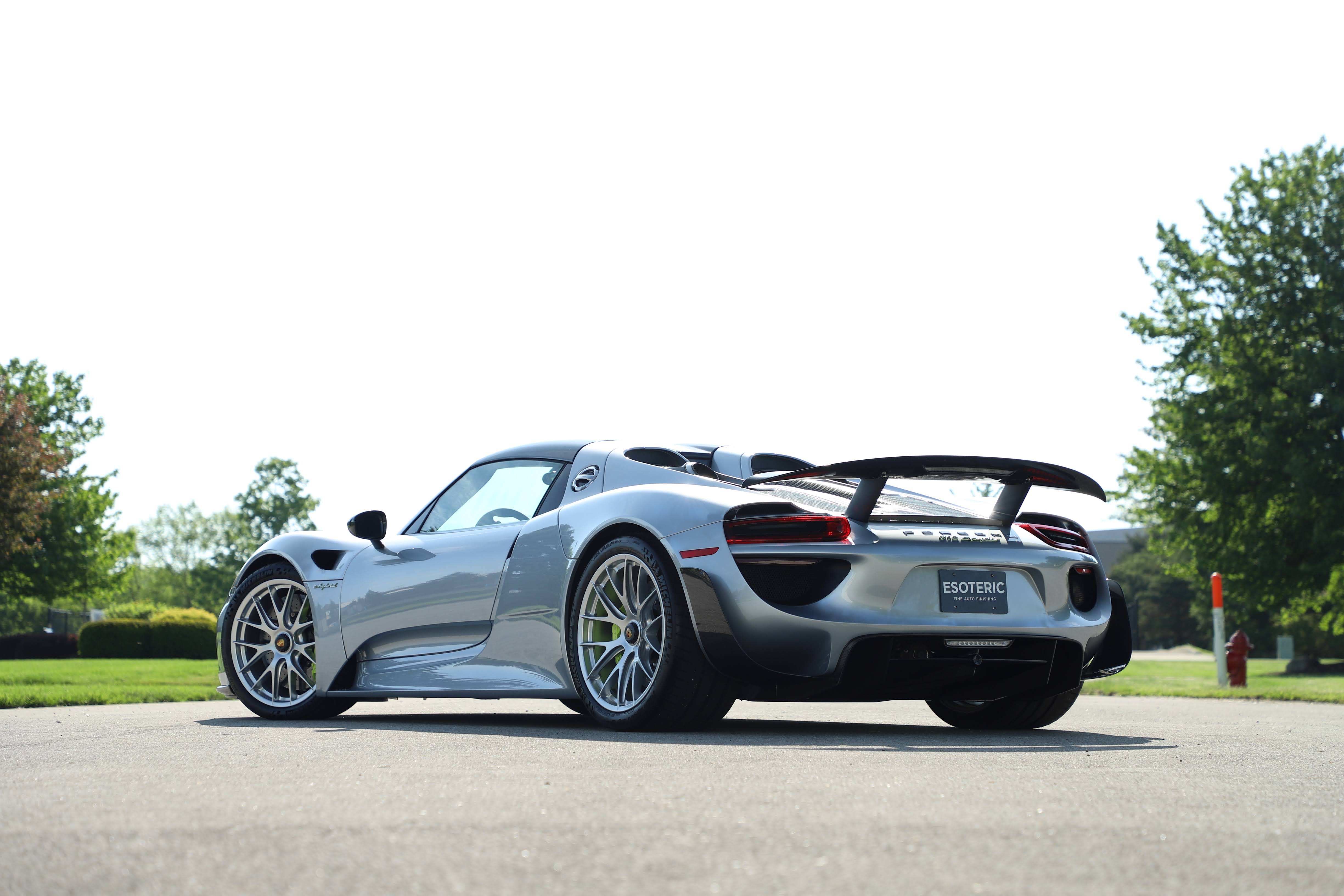 Porsche 918 full paint protection film wrap at ESOTERIC Detail