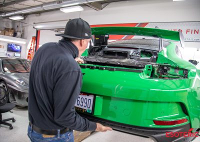 Porsche GT3 PPF and Exhaust Installation 37