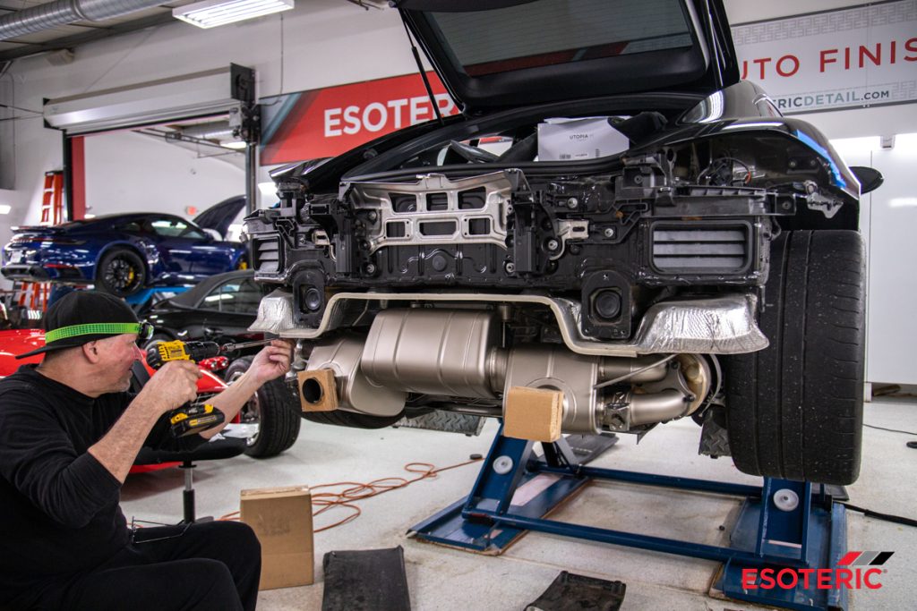 Porsche GT4 Exhaust Installation